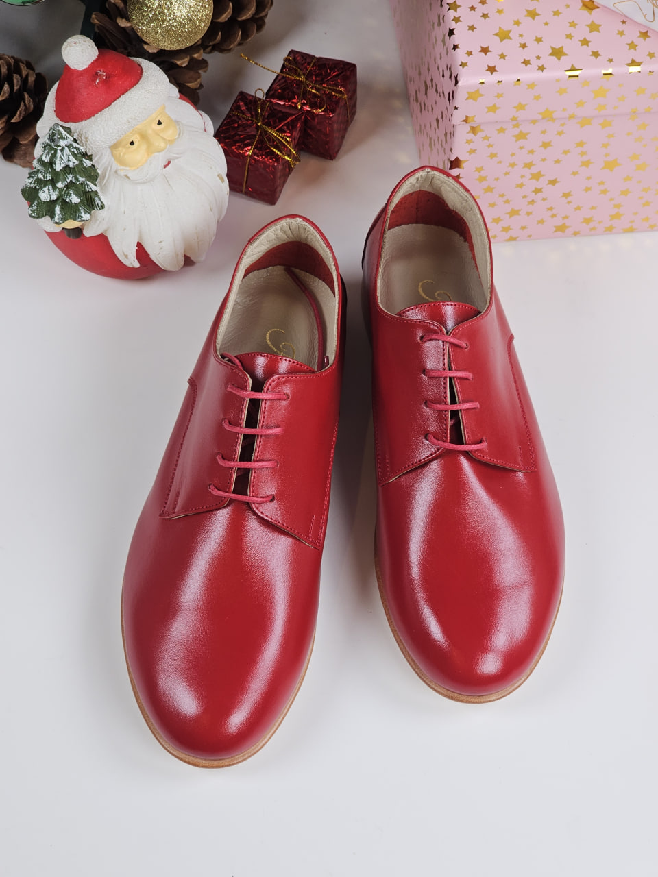 Frankie Soft Red Leather 1 cm heel