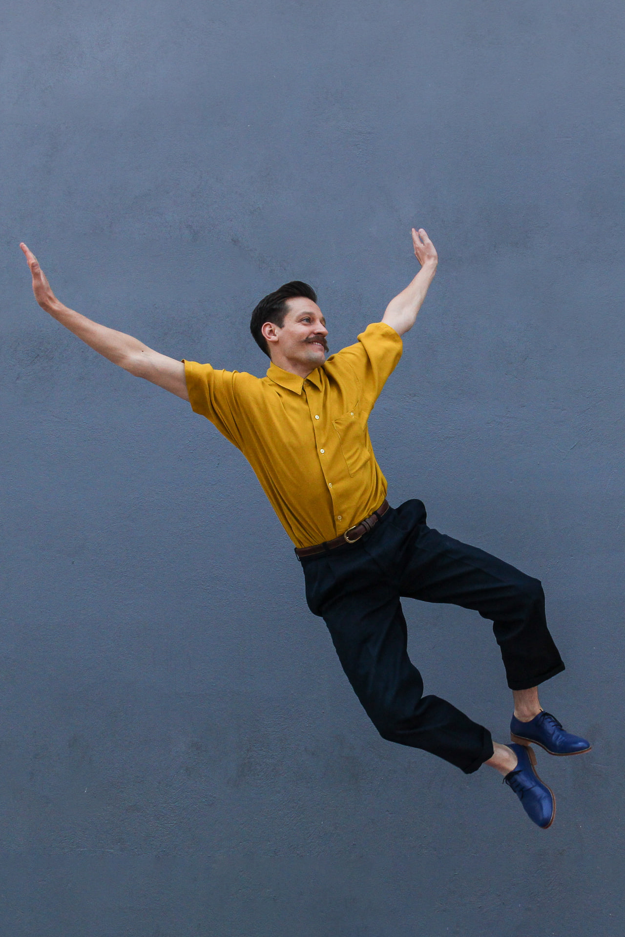 California Blue Leather 2 cm heel