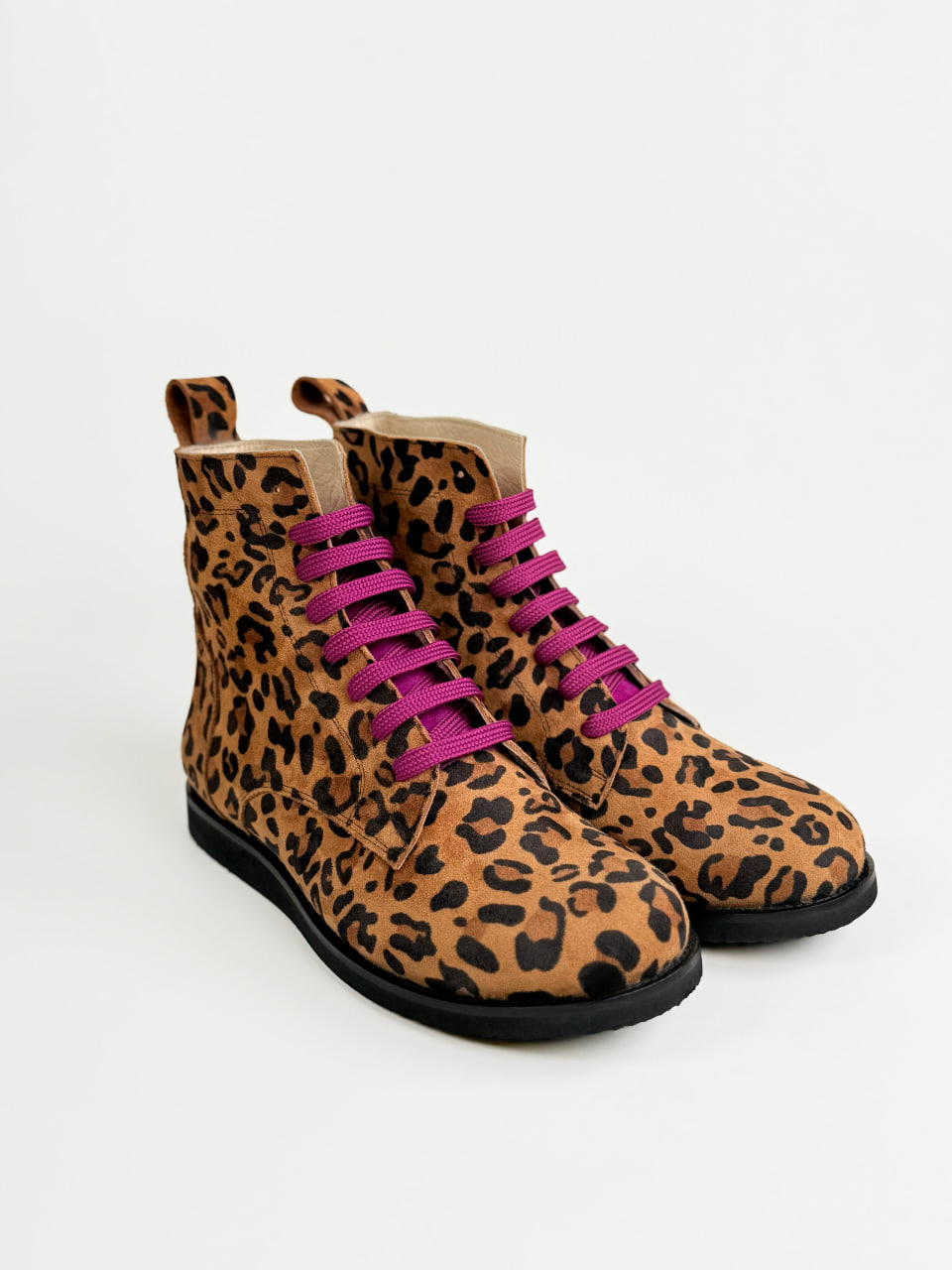 Harlem Boots Leopard Suede & Purple Tongue | HS × LaTasha Barnes Edition