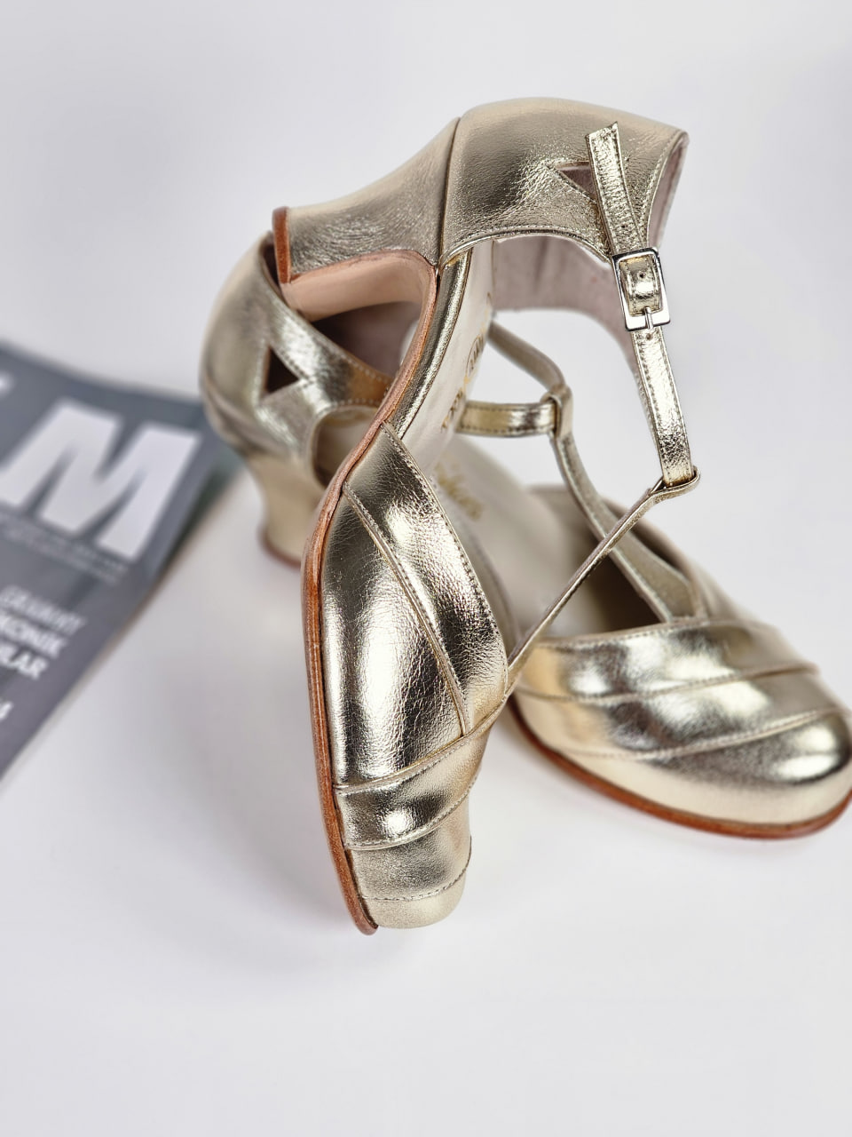 Sugar Platinum Gold Leather 6 cm  heel