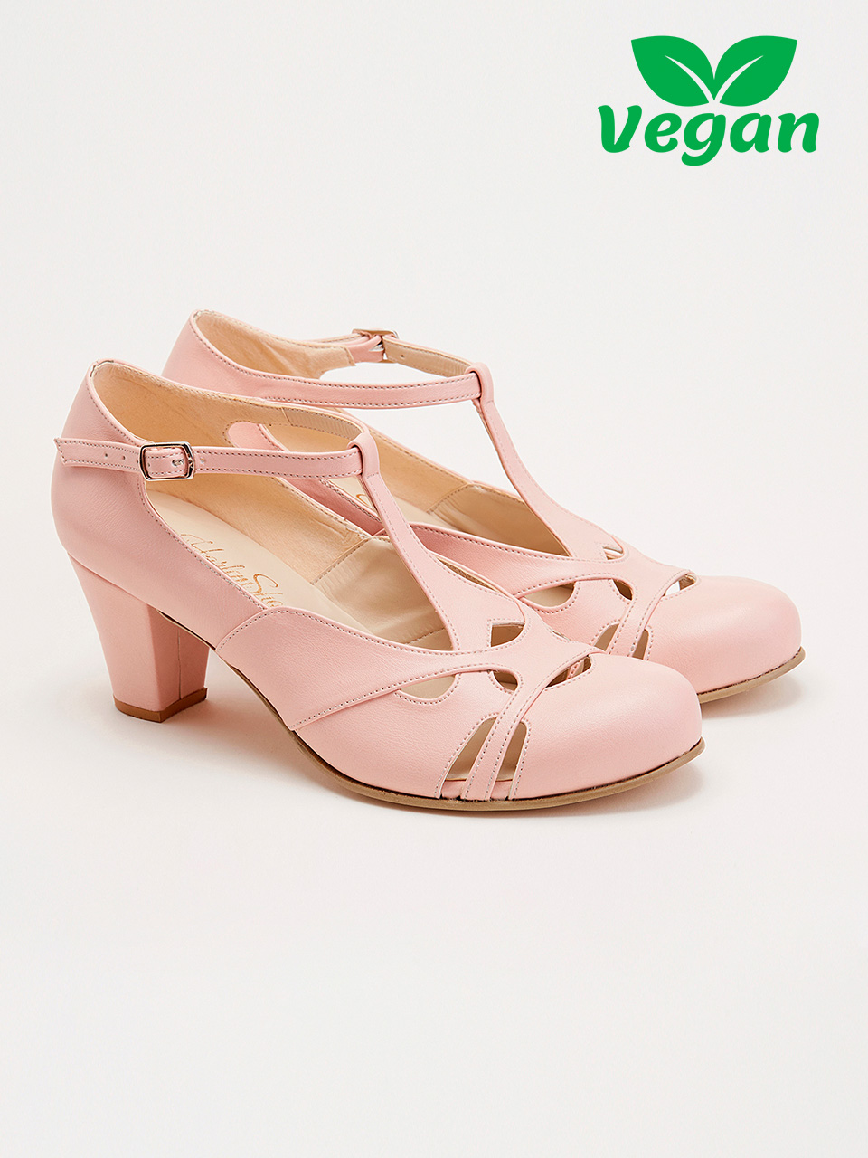 Spring Vegan Pink Leather 6 cm balboa heel