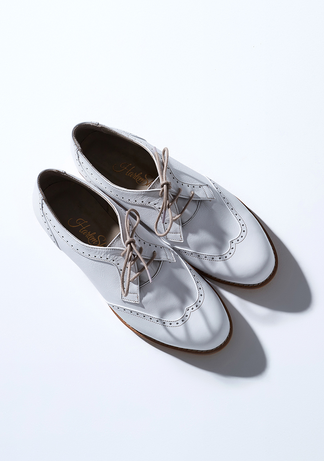 Men Oxfords White Leather 2 cm heel