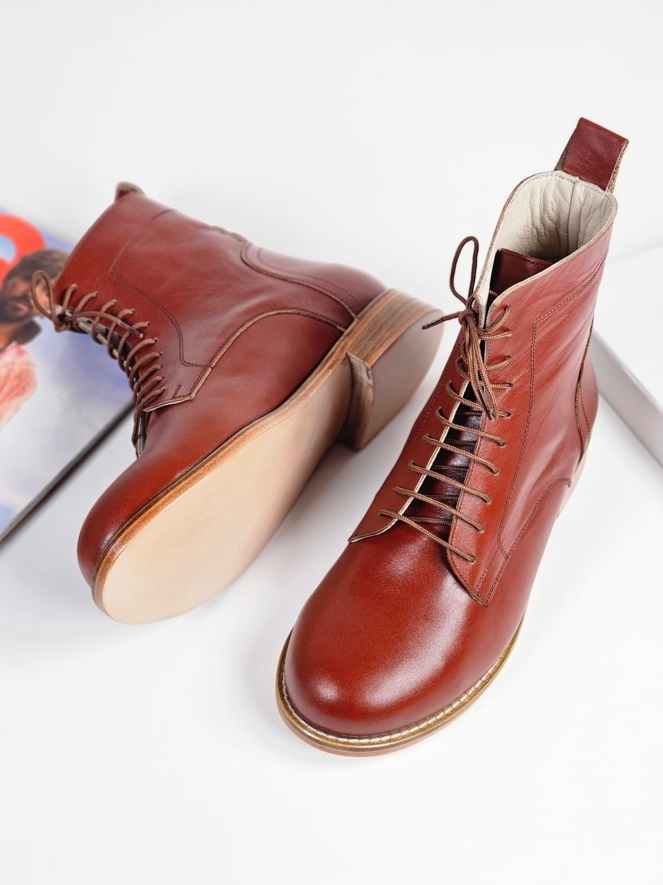 Harlem Boots Brown Leather 2 cm heel