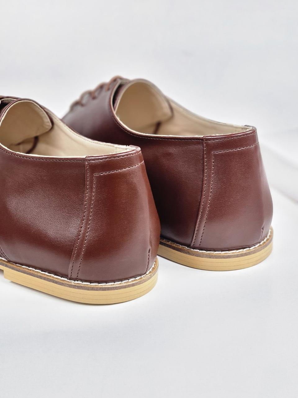 Barefoot Frankie Vegan Brown Leather 1 cm heel