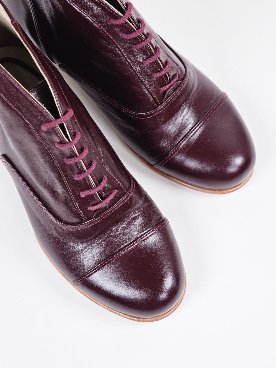 Smooth Boots Bordeaux Leather 4 cm heel