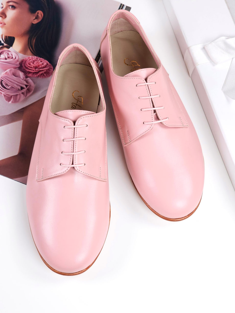 Frankie Soft Pink Leather 1 cm