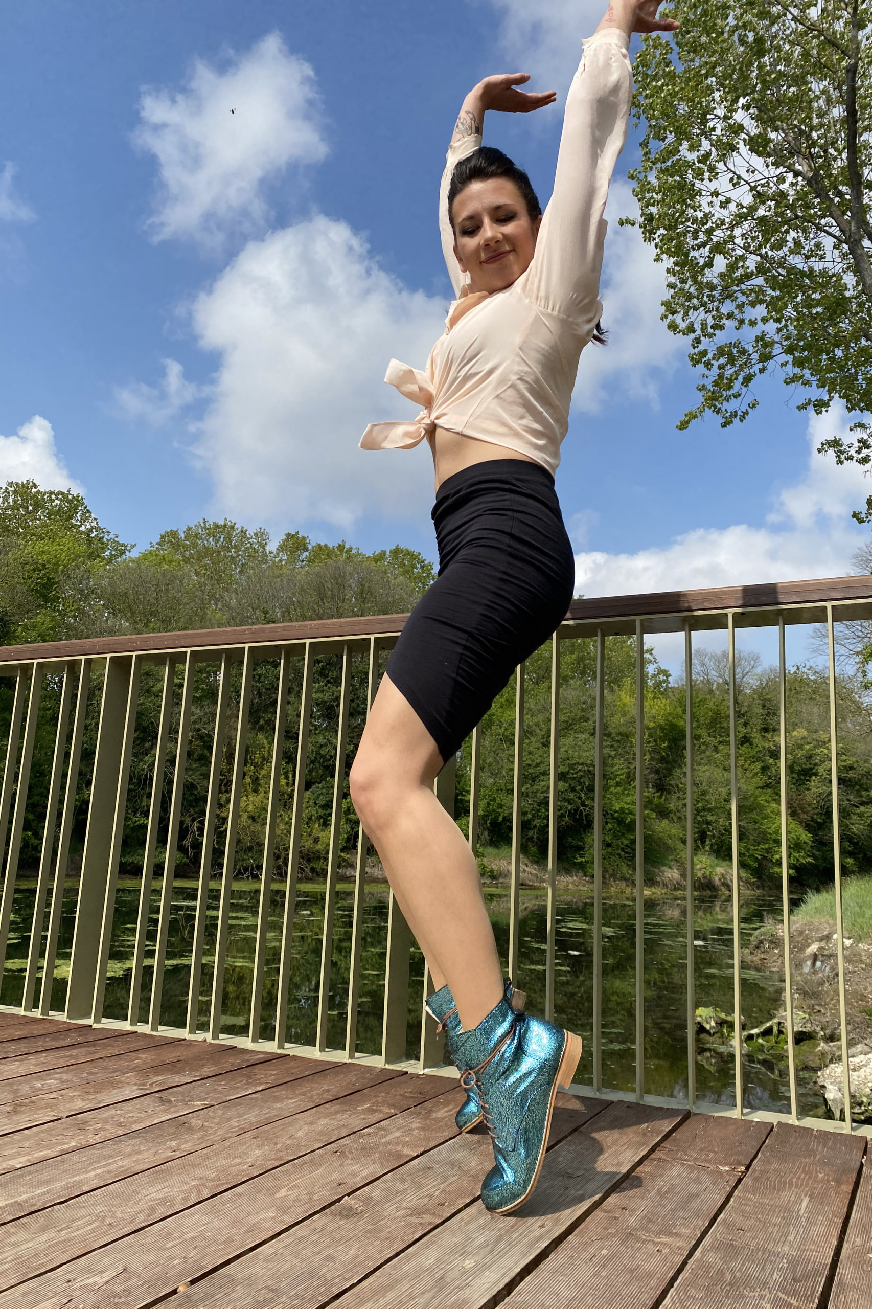 Harlem Boots Blue Stone Suede 2 cm heel
