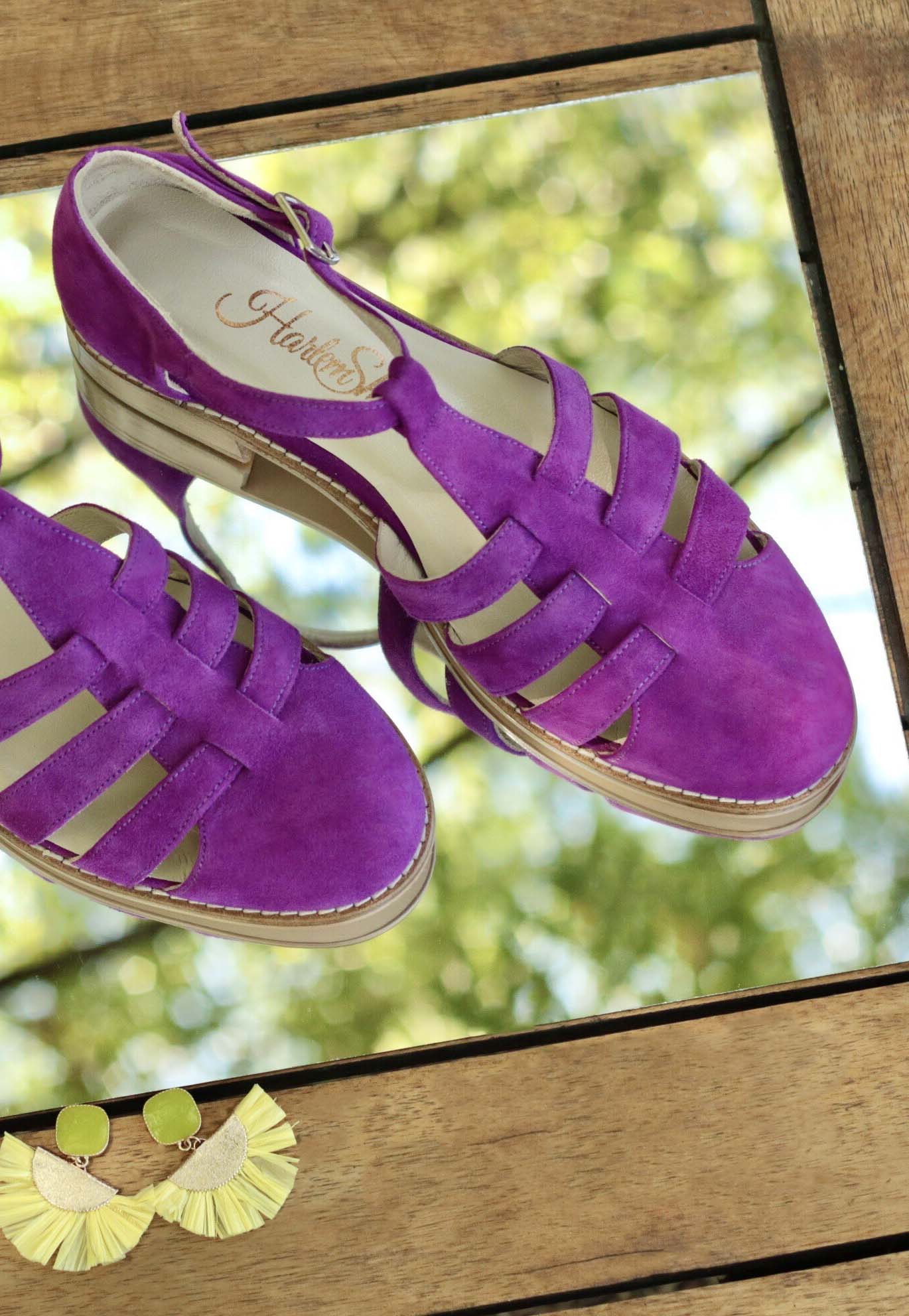 Sandals Violet Suede 2 cm heel