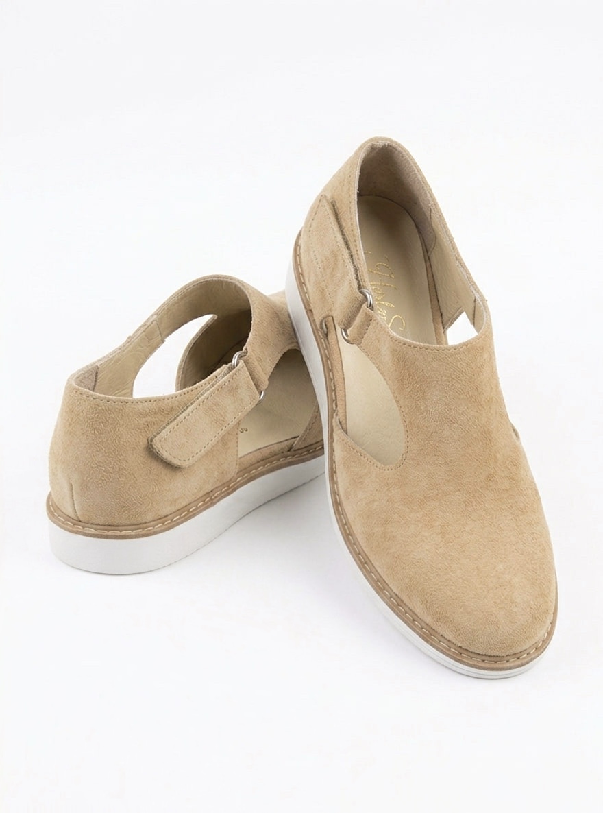 Milan Beige Suede with Eva Sole