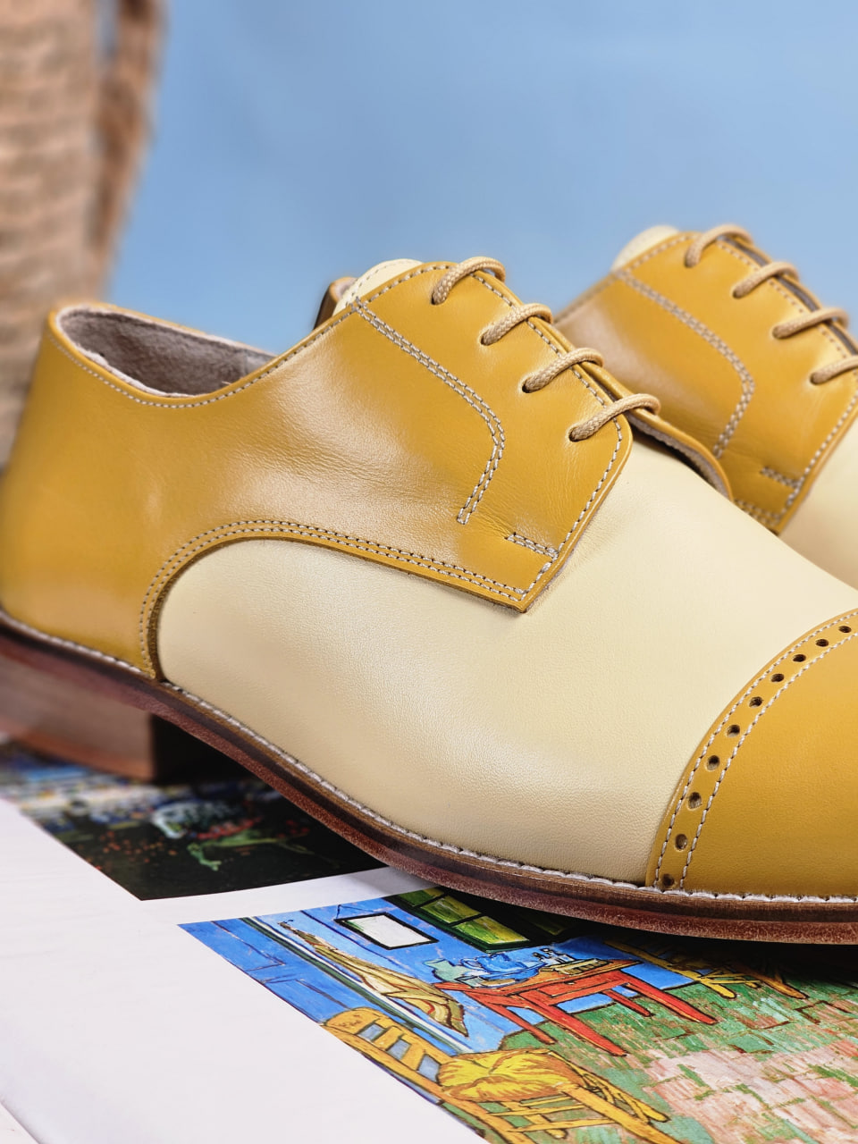 California Yellow & Yellow Lemon Leather 2 cm heel