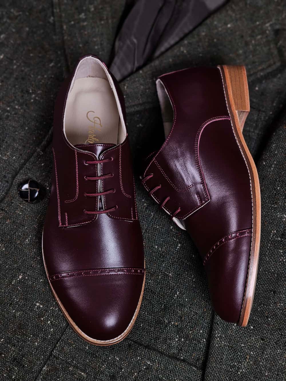 California Bordeaux Leather 2 cm heel
