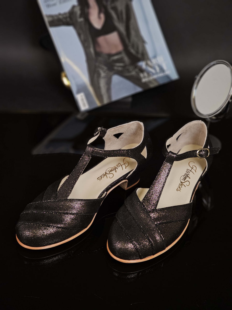 Sugar Silver Rain Suede 4 cm heel