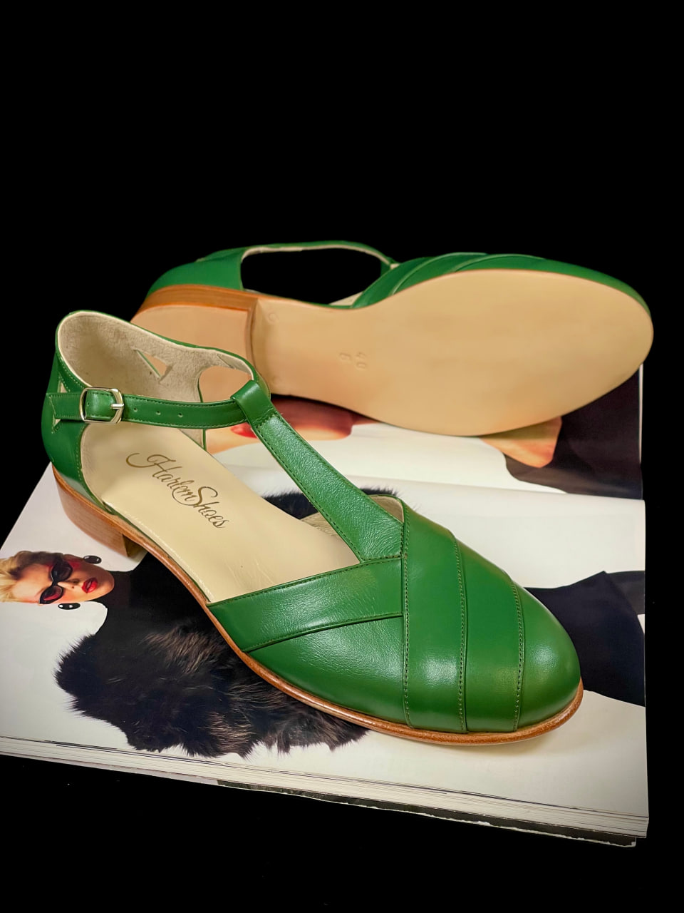 Sugar Avocado Green Leather 2 cm heel
