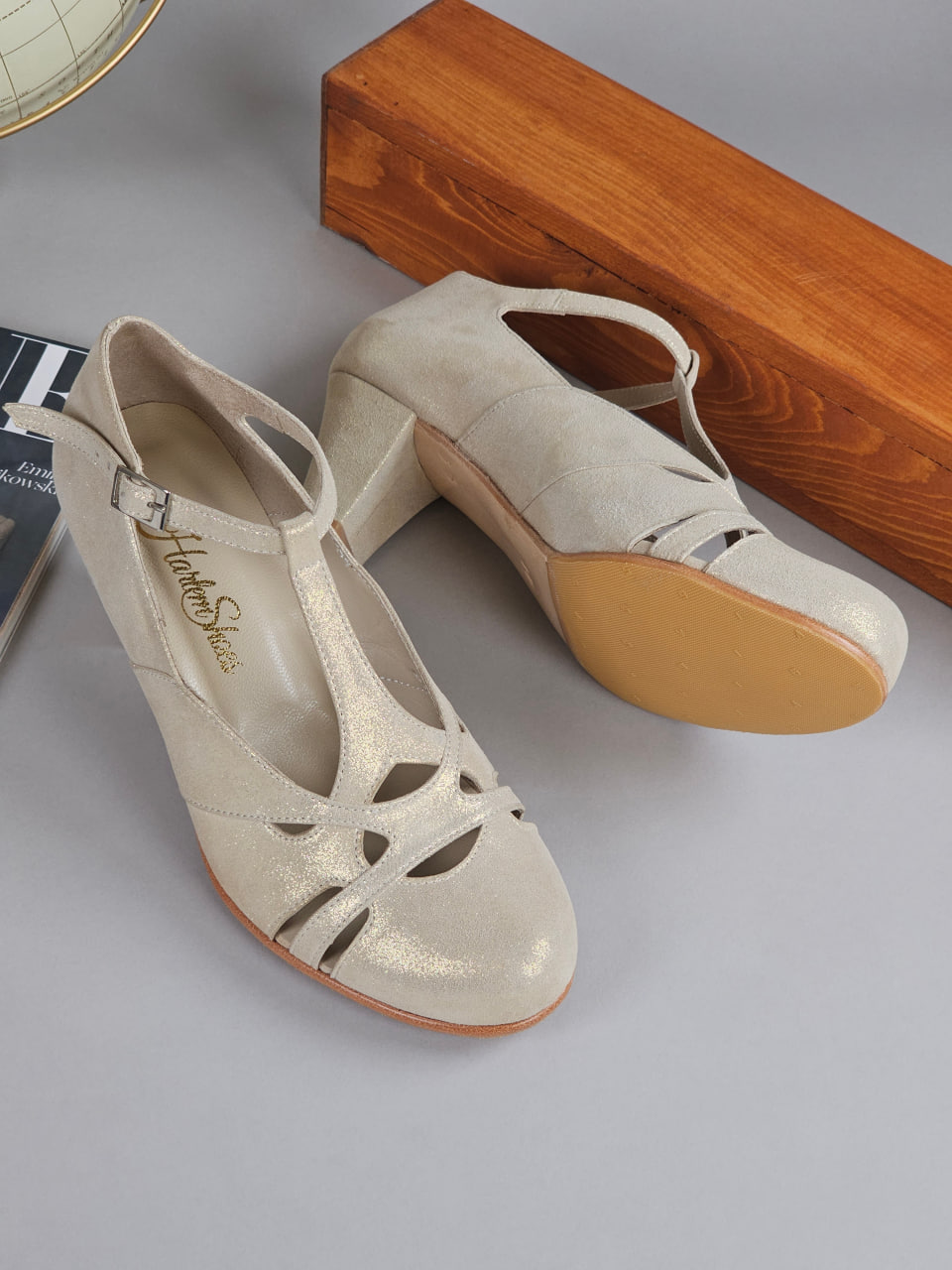 Spring Golden Suede 6 cm balboa heel