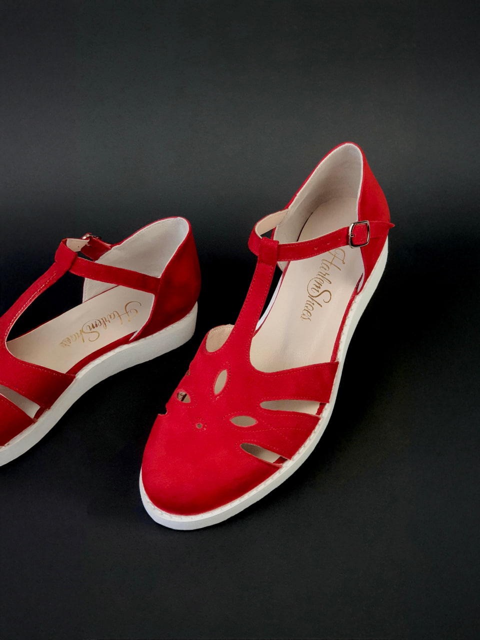 Rosy Red Suede with Eva Sole