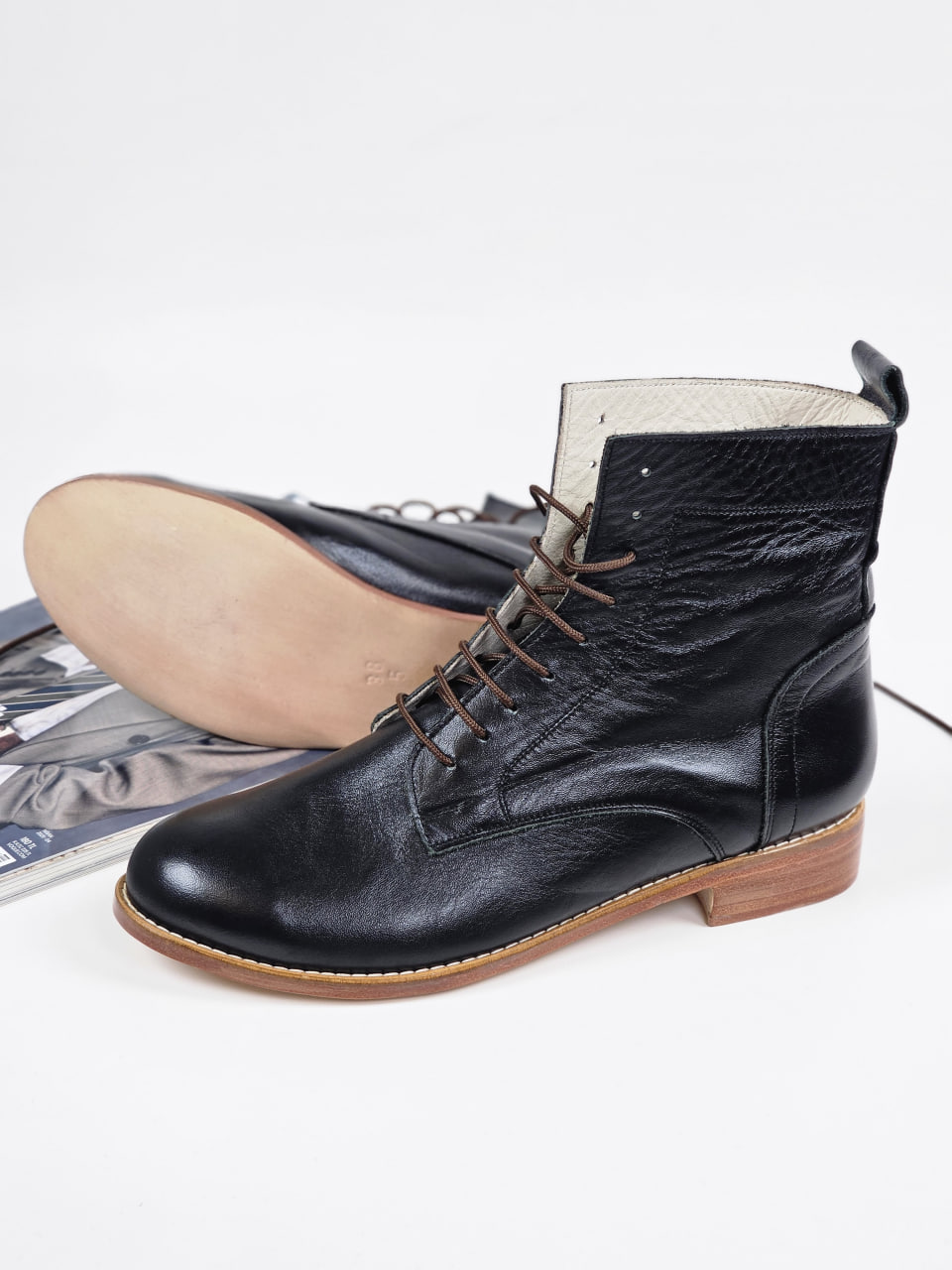 Harlem Boots Black Leather 2 cm heel
