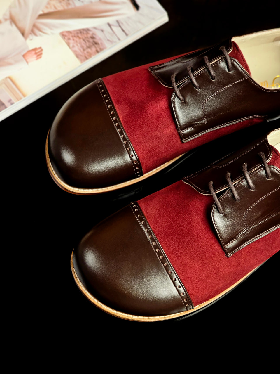Barefoot California Dark Chocolate Leather & Bordeaux Suede Zero Drop
