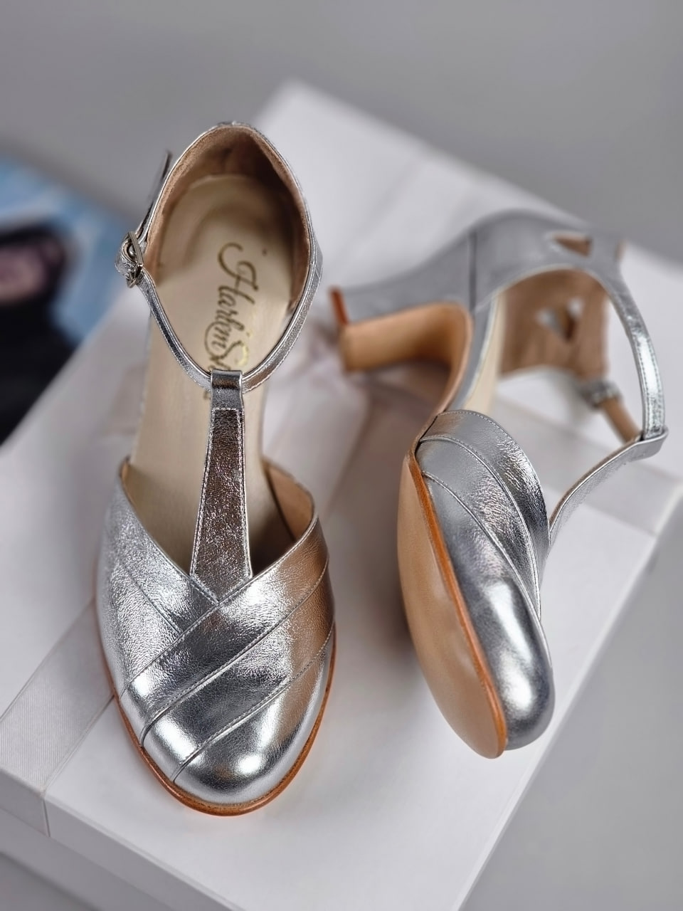 Sugar Silver Leather 6 cm heel