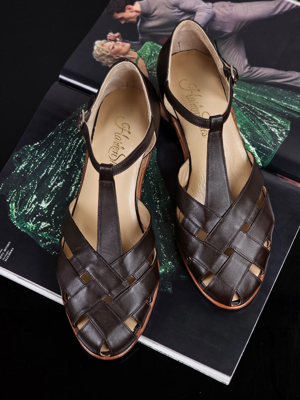 Summer Dark Chocolate Leather  1.5 cm heel