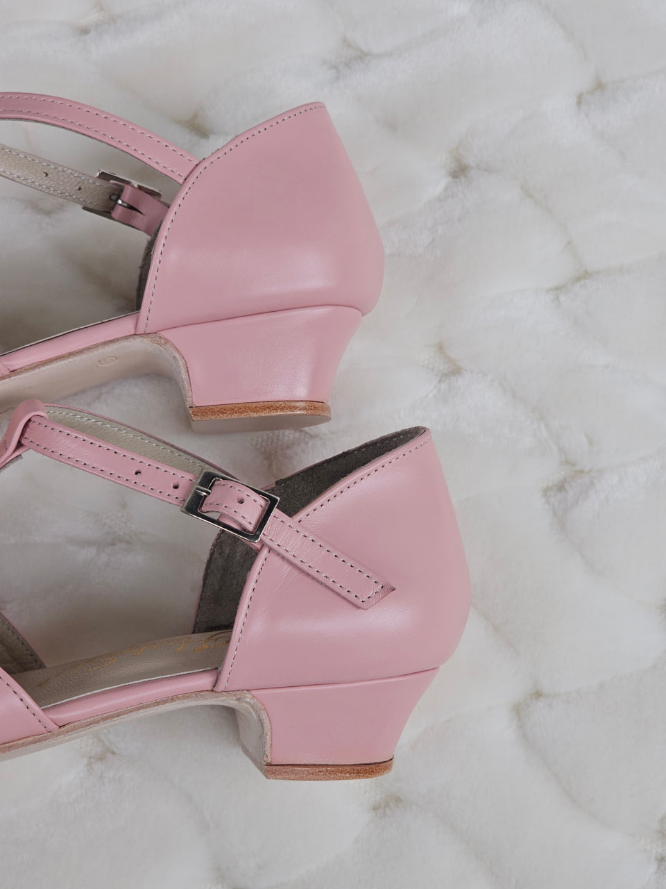 Rosy Pink Leather 3 cm heel