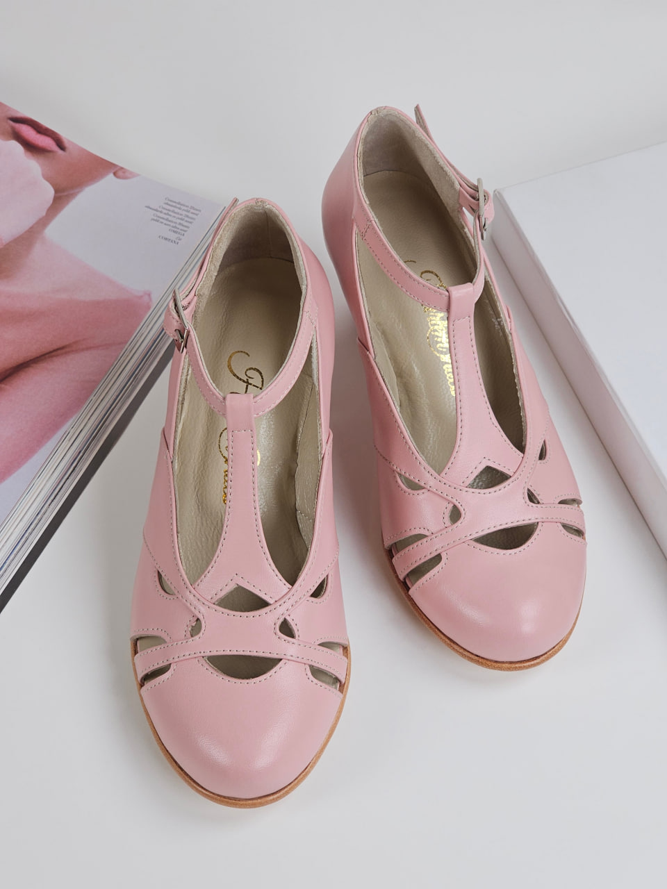 Spring Pink Leather 6 cm Balboa heel