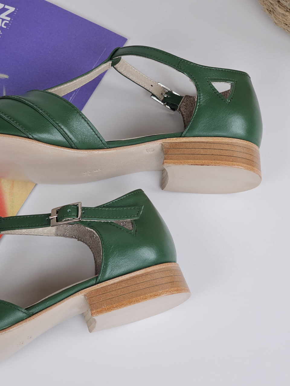 Sugar Avocado Green Leather 2 cm heel