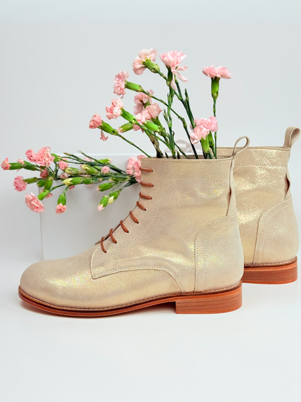 Harlem Boots Golden Suede 2 cm heel