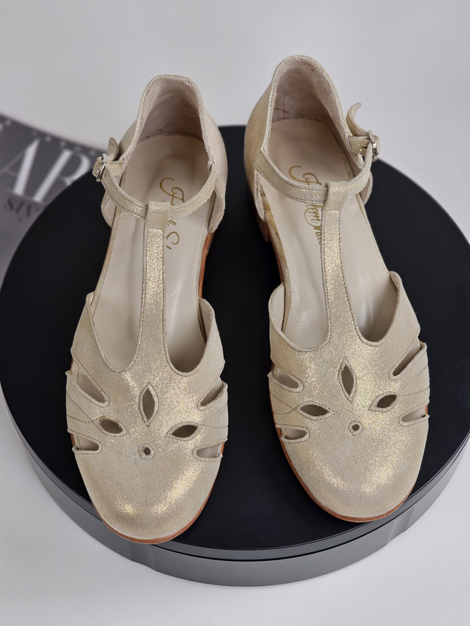 Rosy Golden Suede 2 cm heel