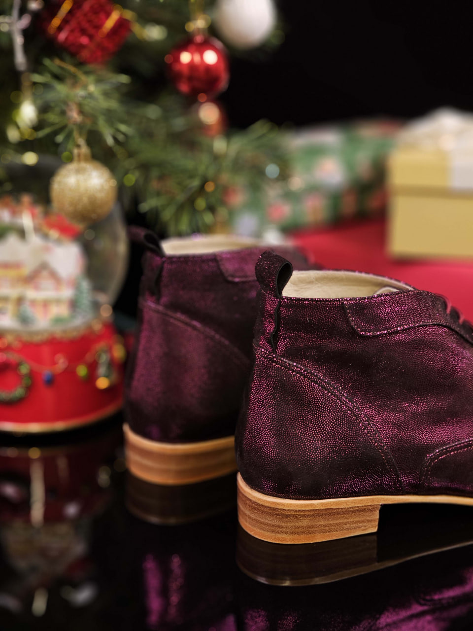 Smooth Boots Violet Rain Suede 2 cm heel