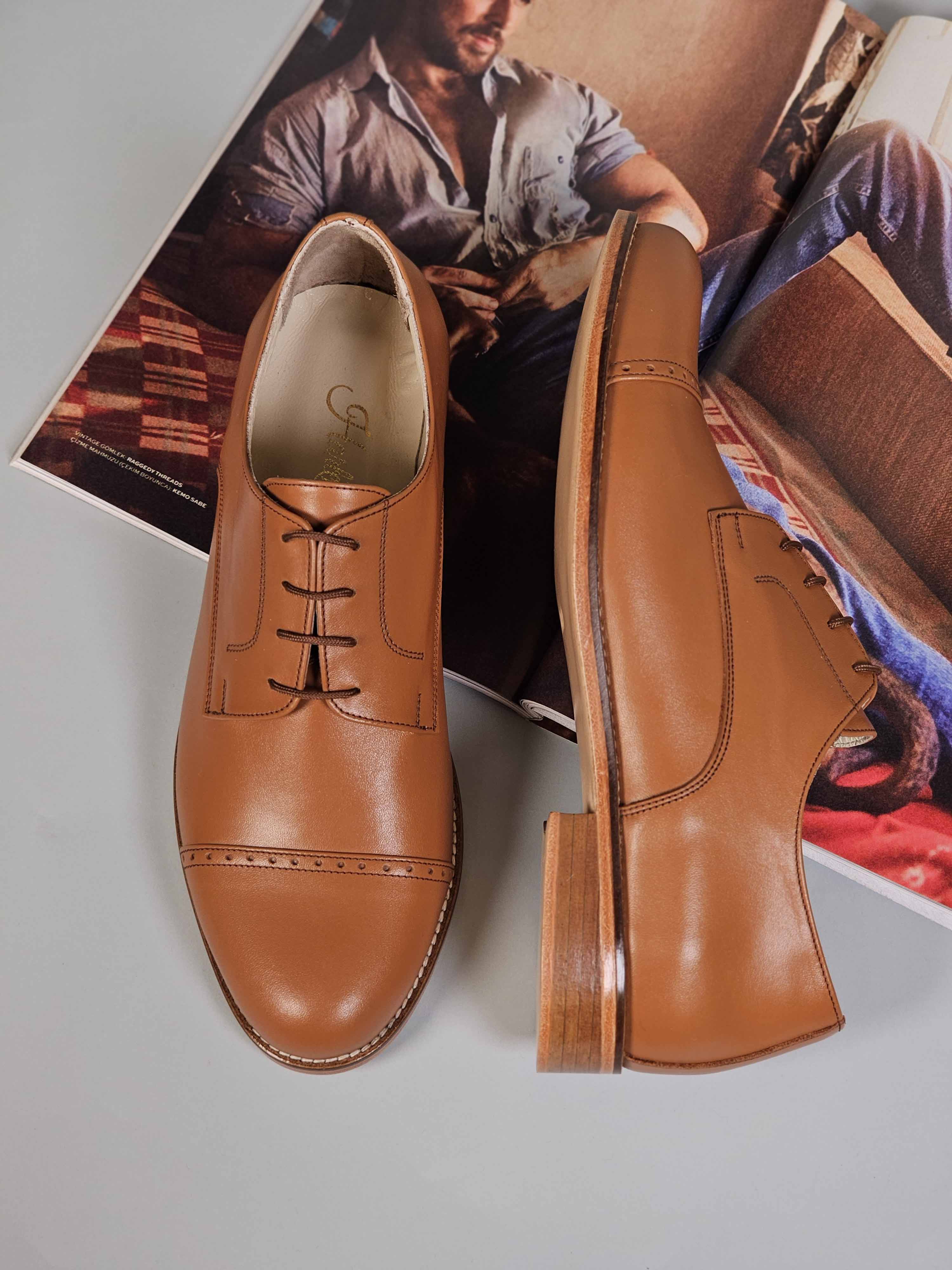 California Light Brown Leather 2 cm heel