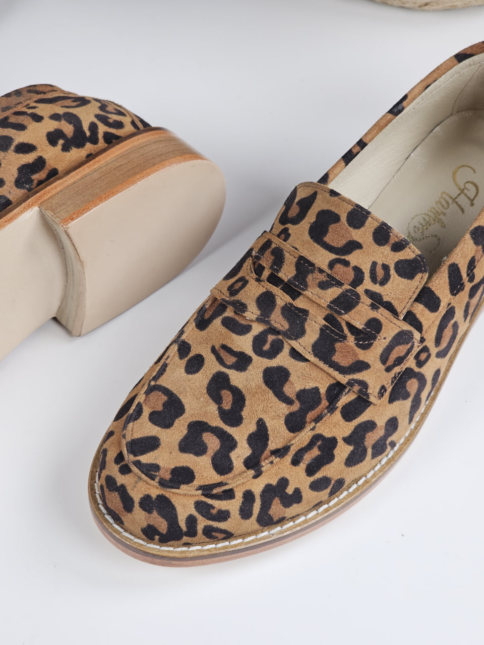 Loafers Leopard Suede 2 cm heel