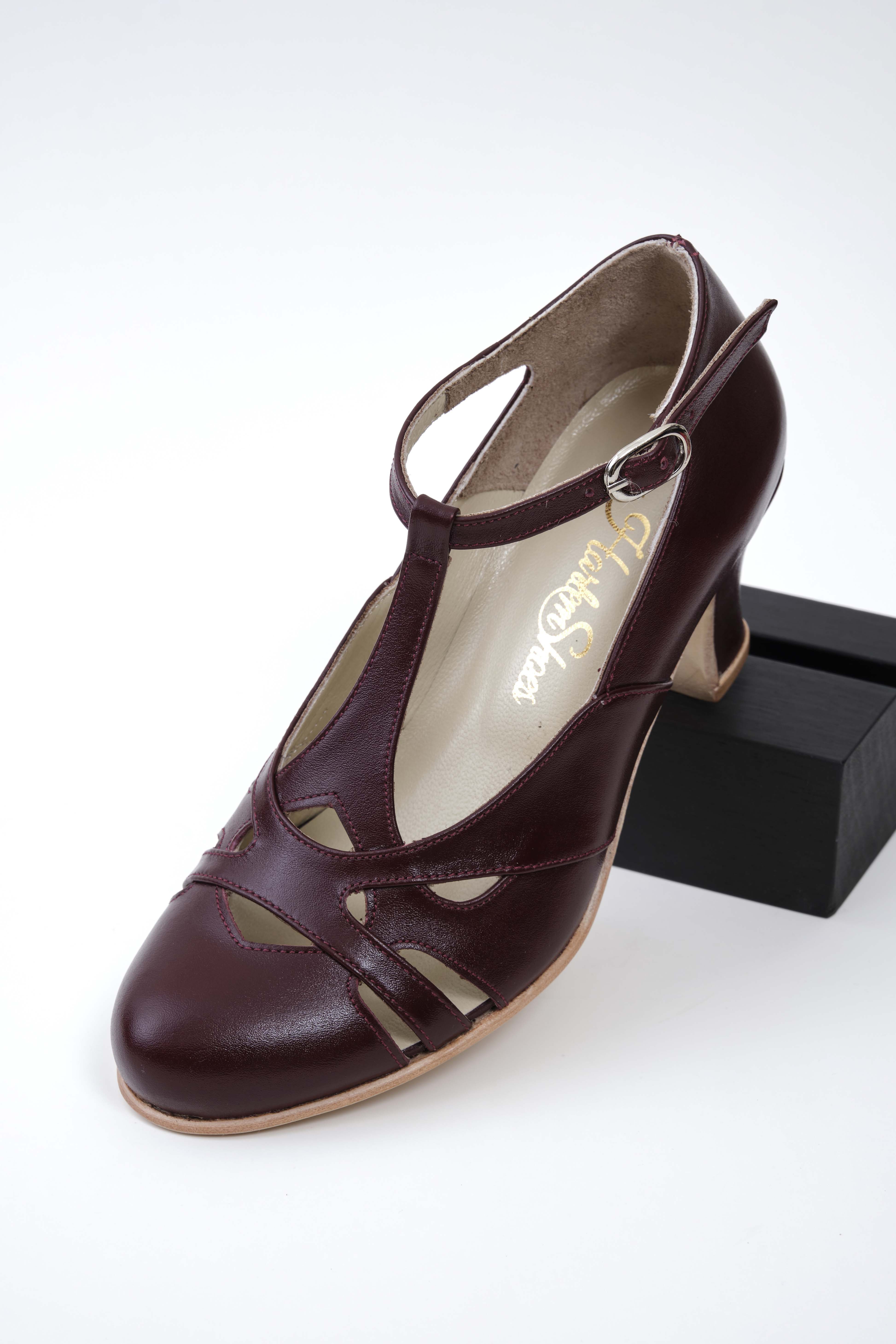 Spring Bordeaux Leather 6 cm heel