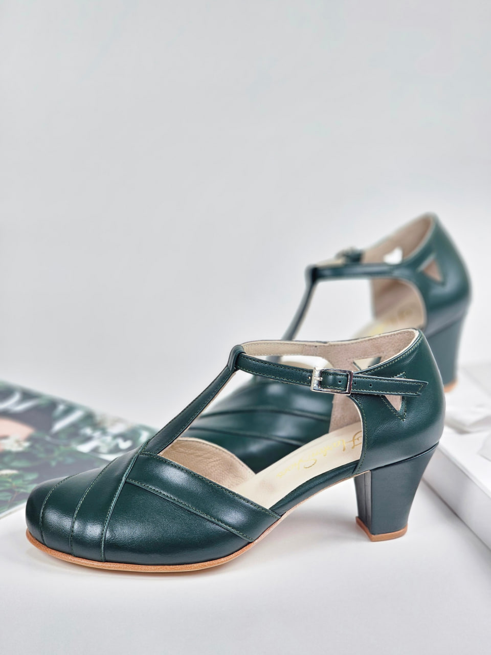 Sugar Jungle Green Leather 6 cm heel