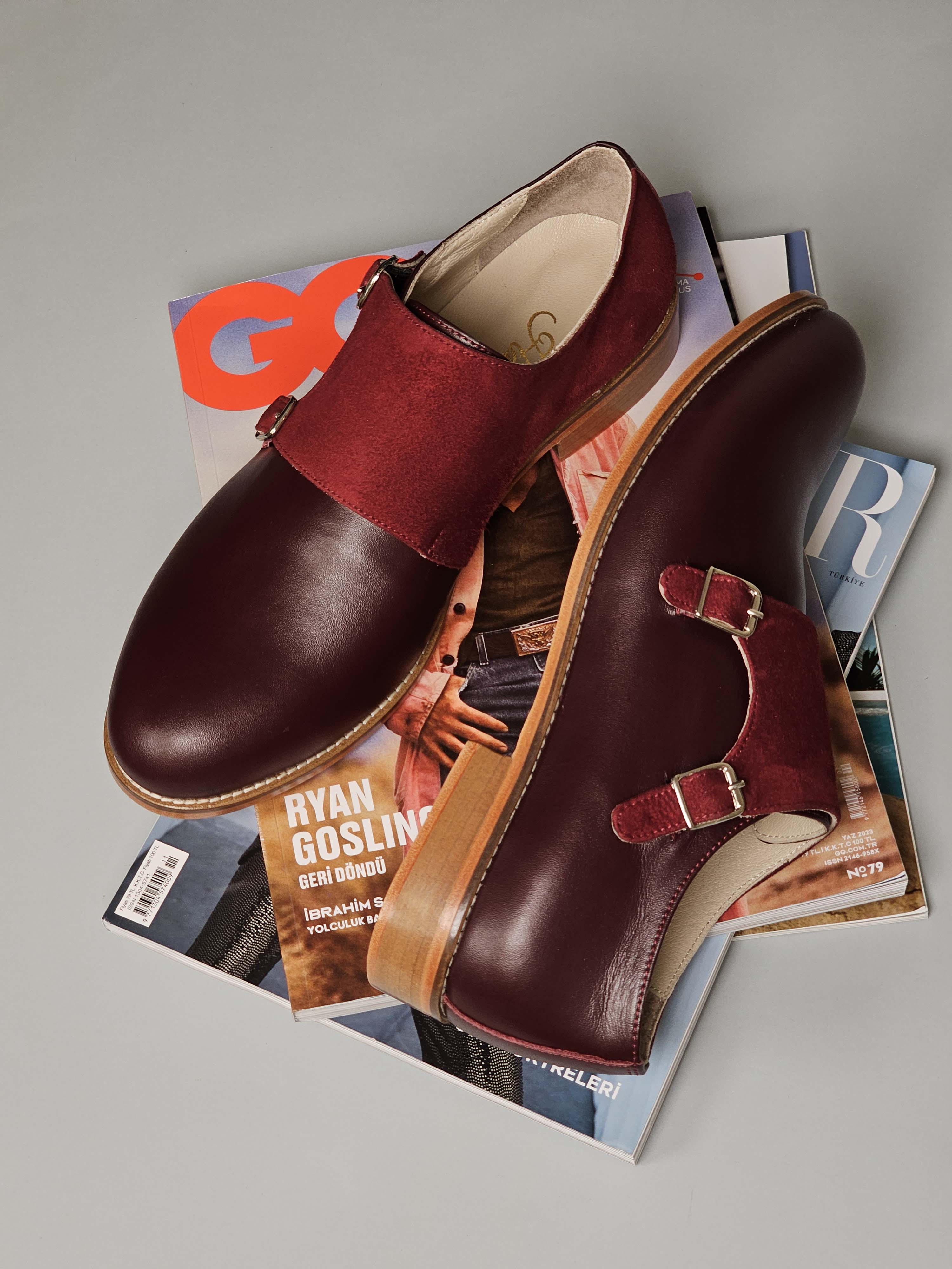 Monk Bordeaux Leather & Suede