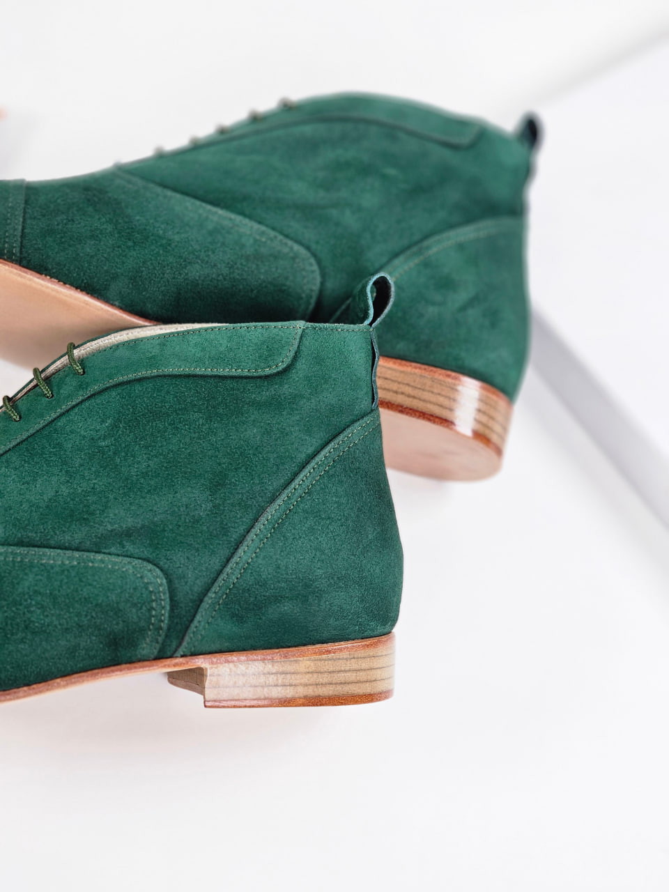 Smooth Boots Emerald Suede 2 cm heel