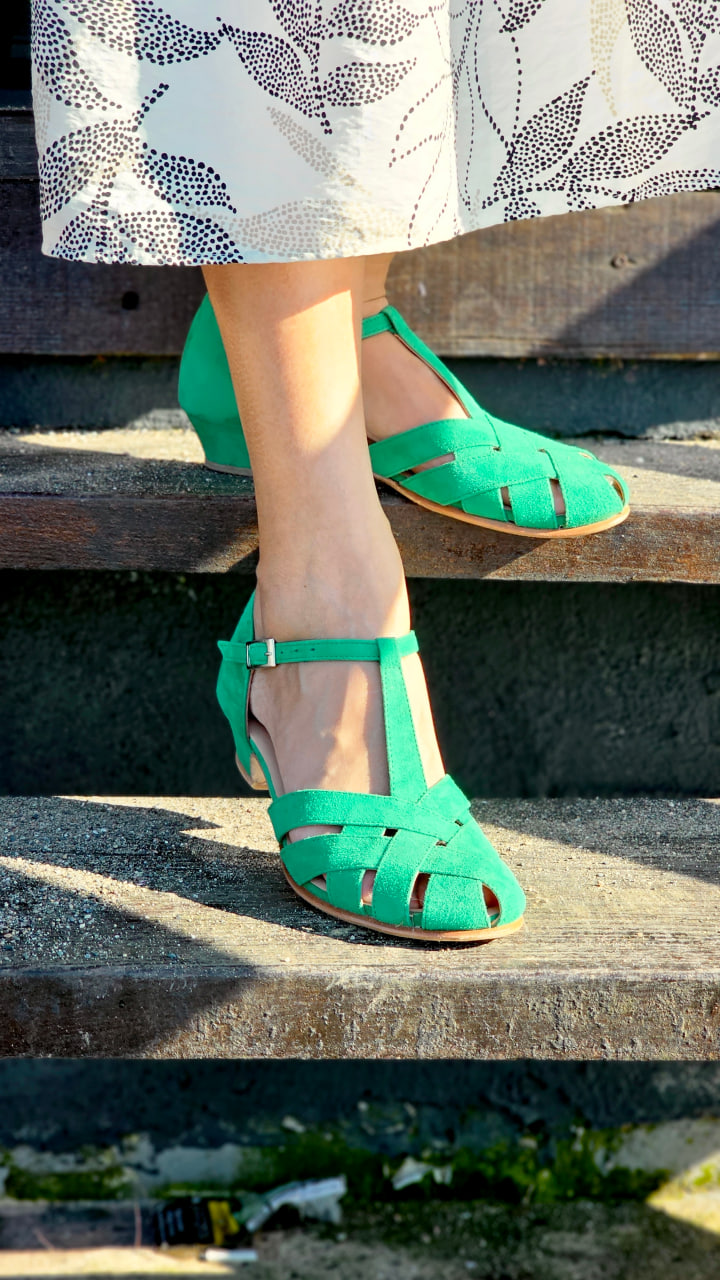 Summer Grass Green Suede 3 cm heel