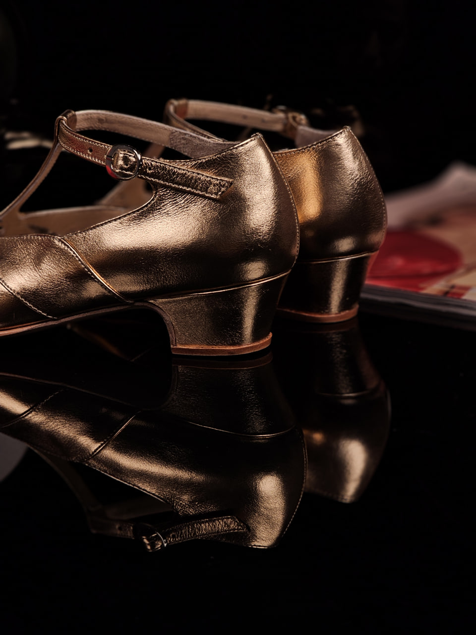 Spring Rose Gold Leather 4 cm heel