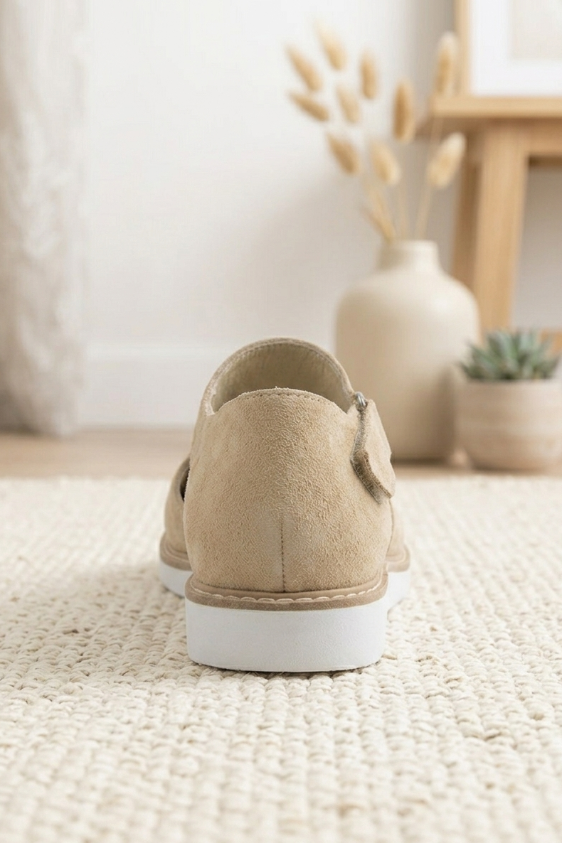 Milan Beige Suede with Eva Sole