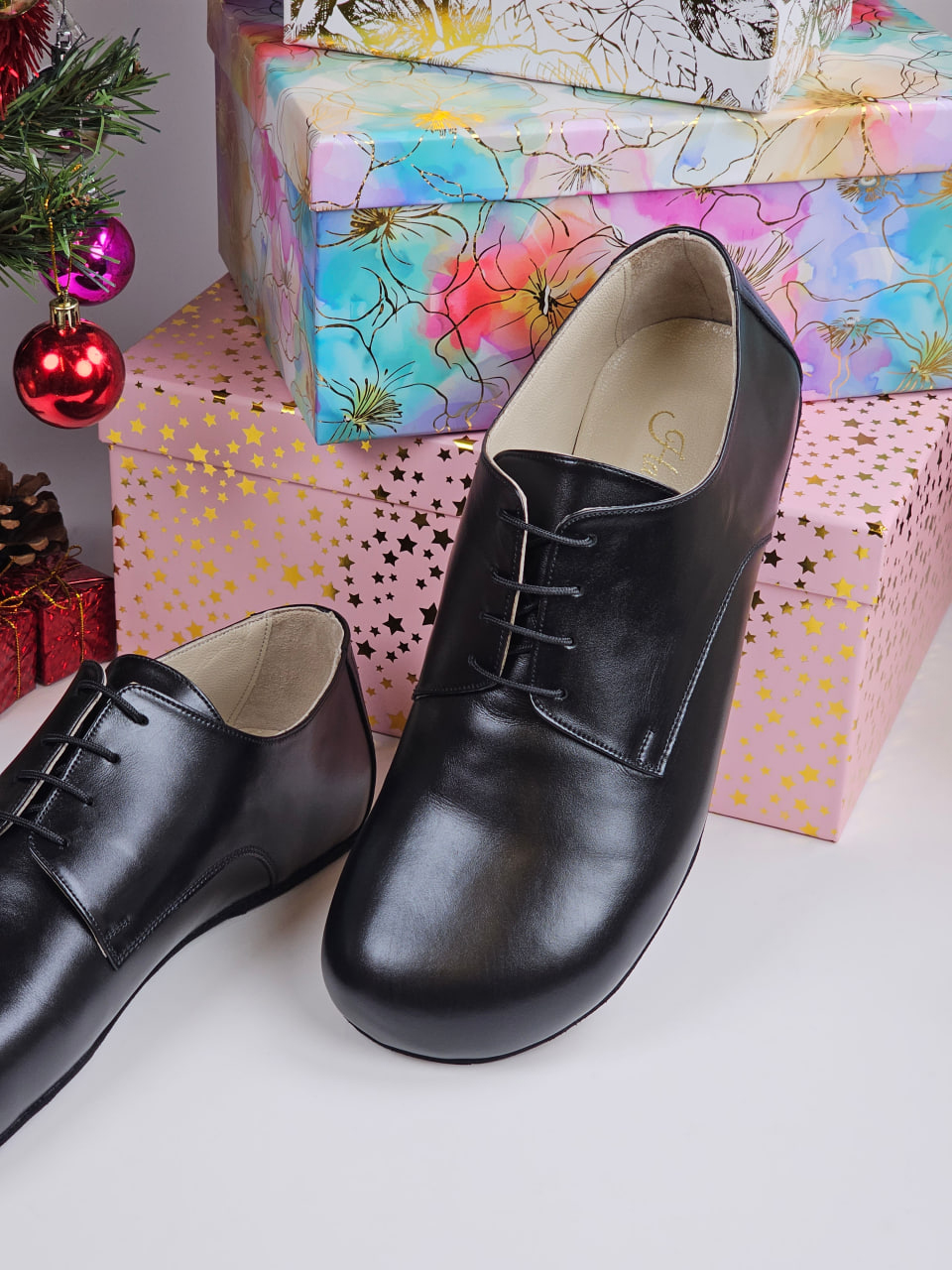 Barefoot Frankie Black Leather Zero Drop