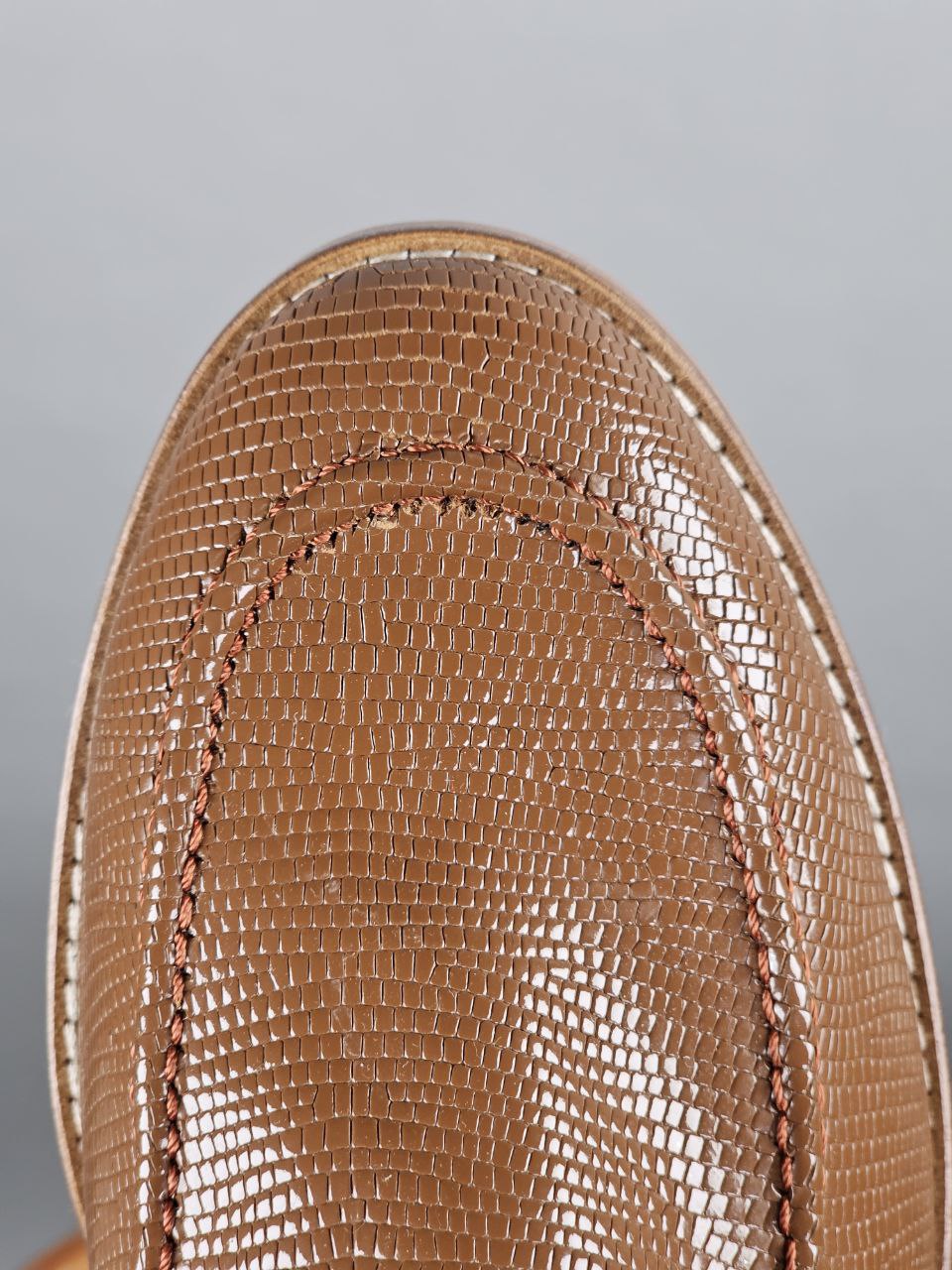 Loafers Brown Snake Leather 2 cm heel
