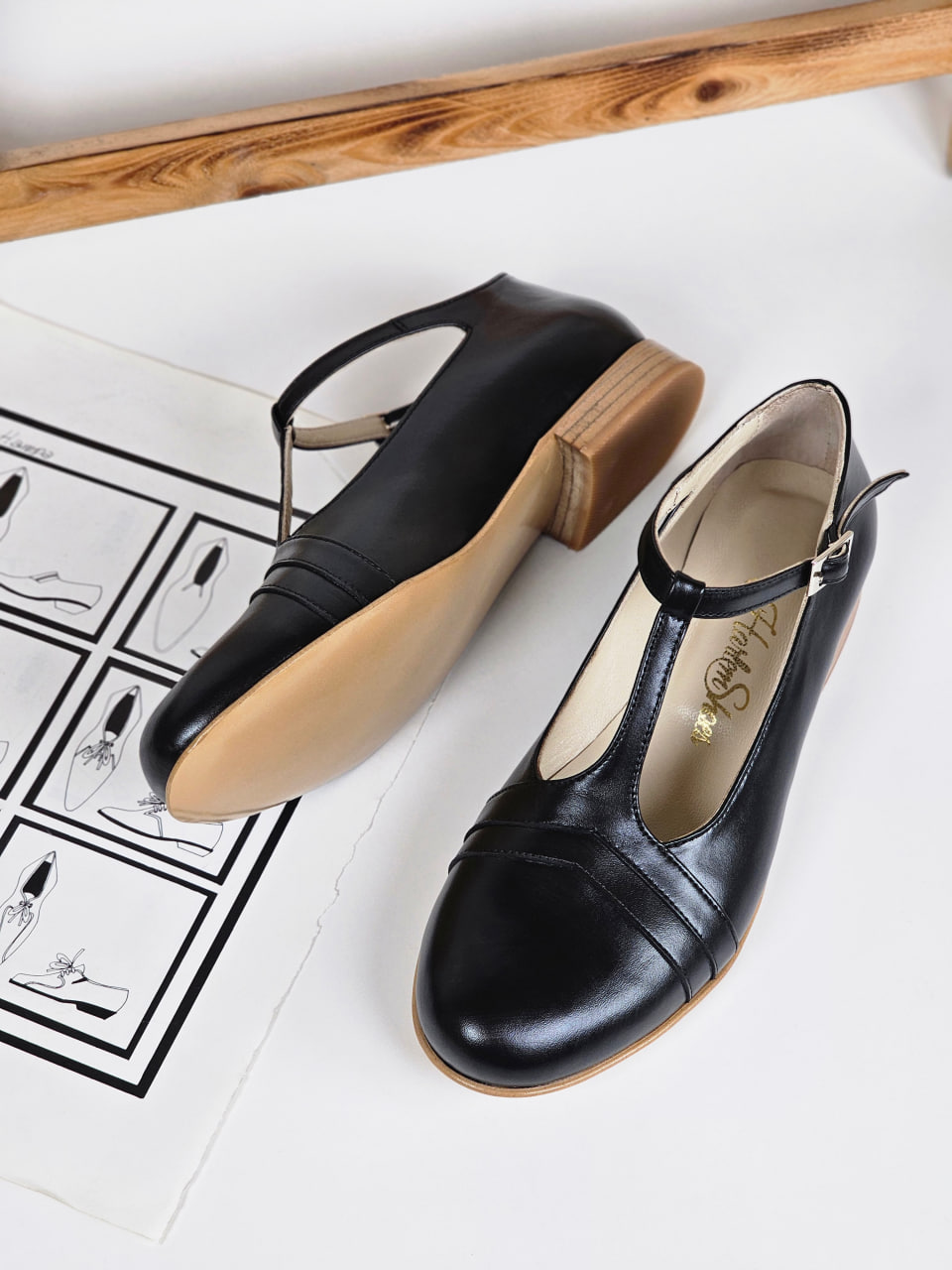 Barbie Black Leather 2 cm heel