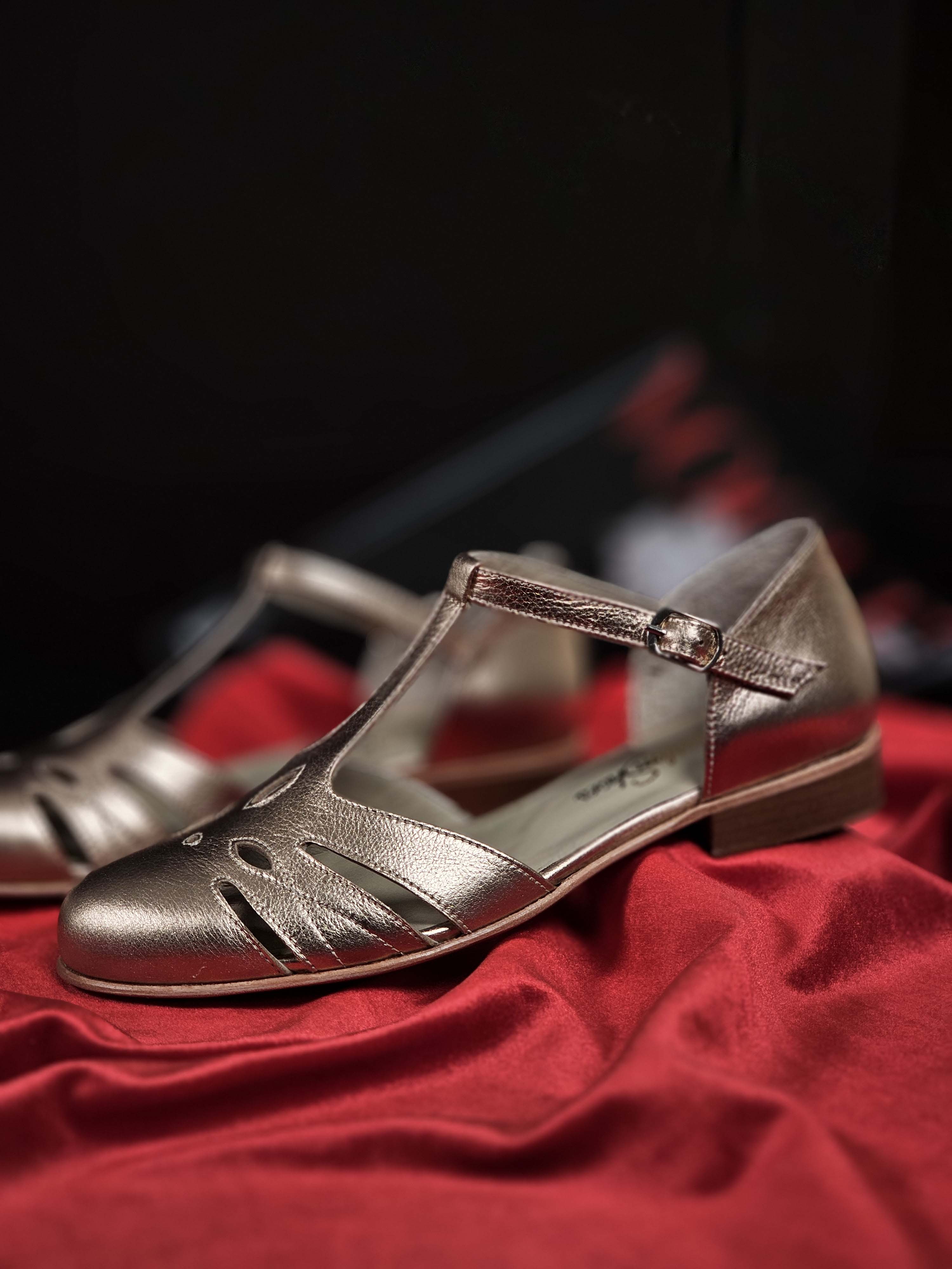 Rosy Rose Gold Leather 2 cm heel