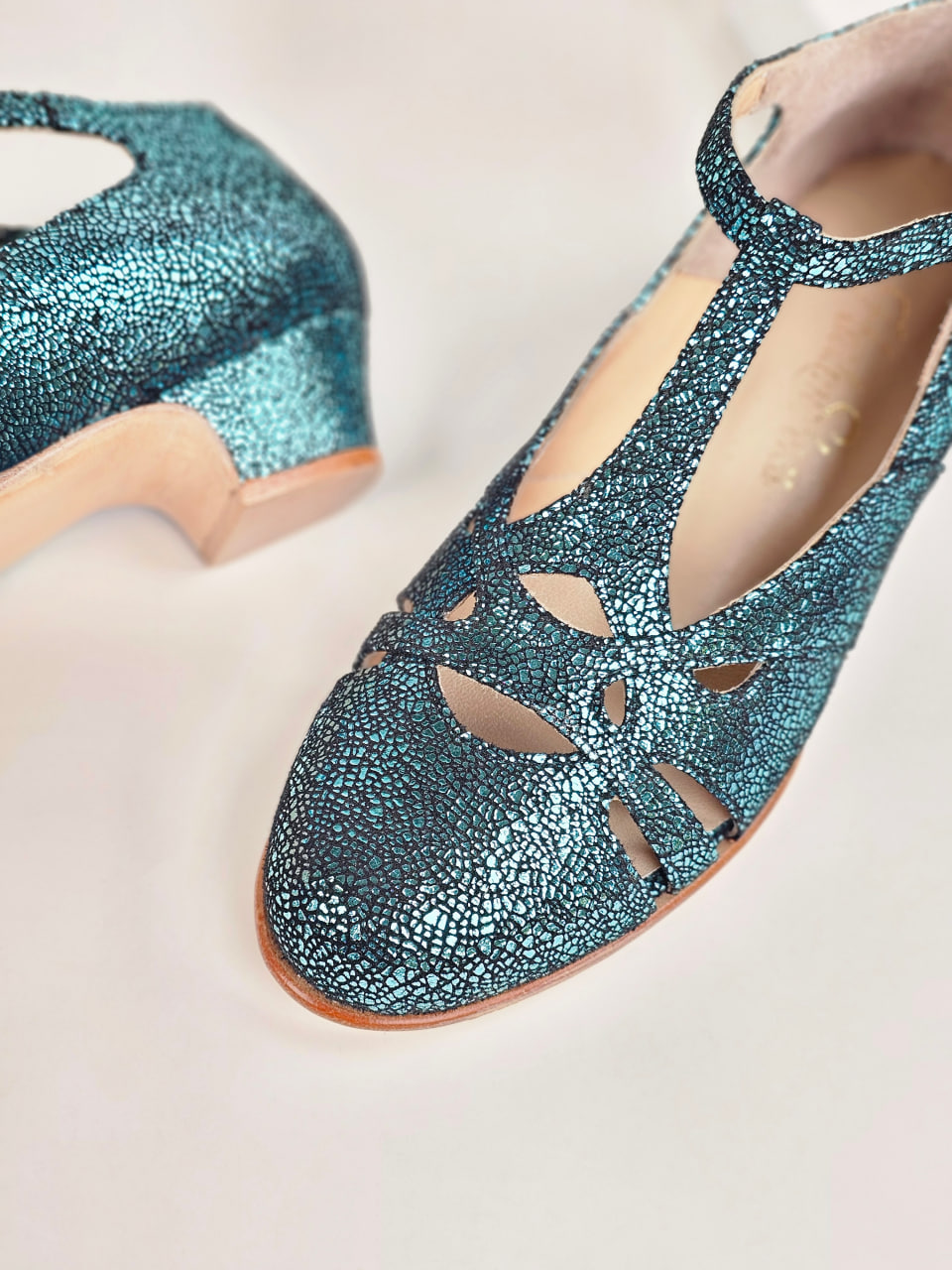 Spring Blue Stone Suede 4 cm heel