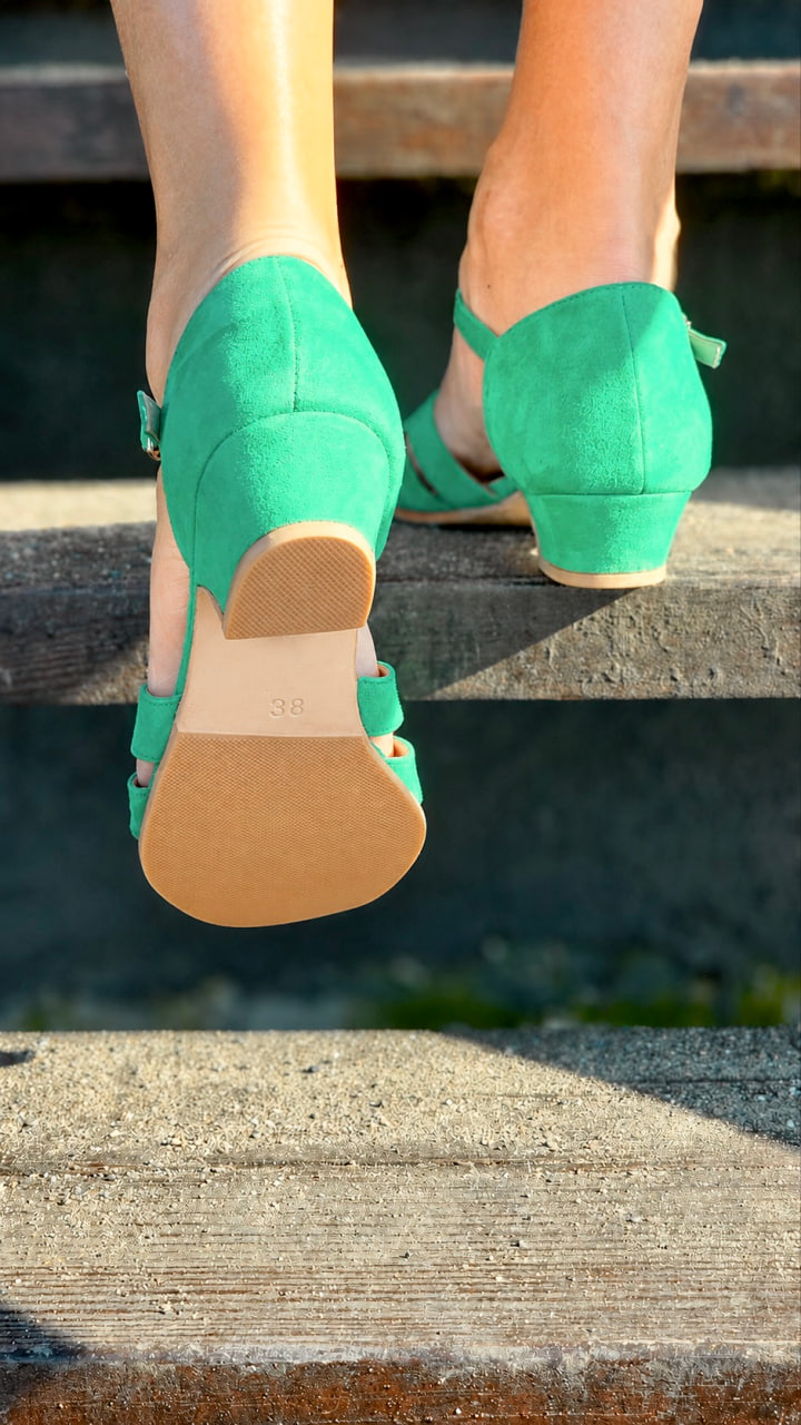 Summer Grass Green Suede 3 cm heel