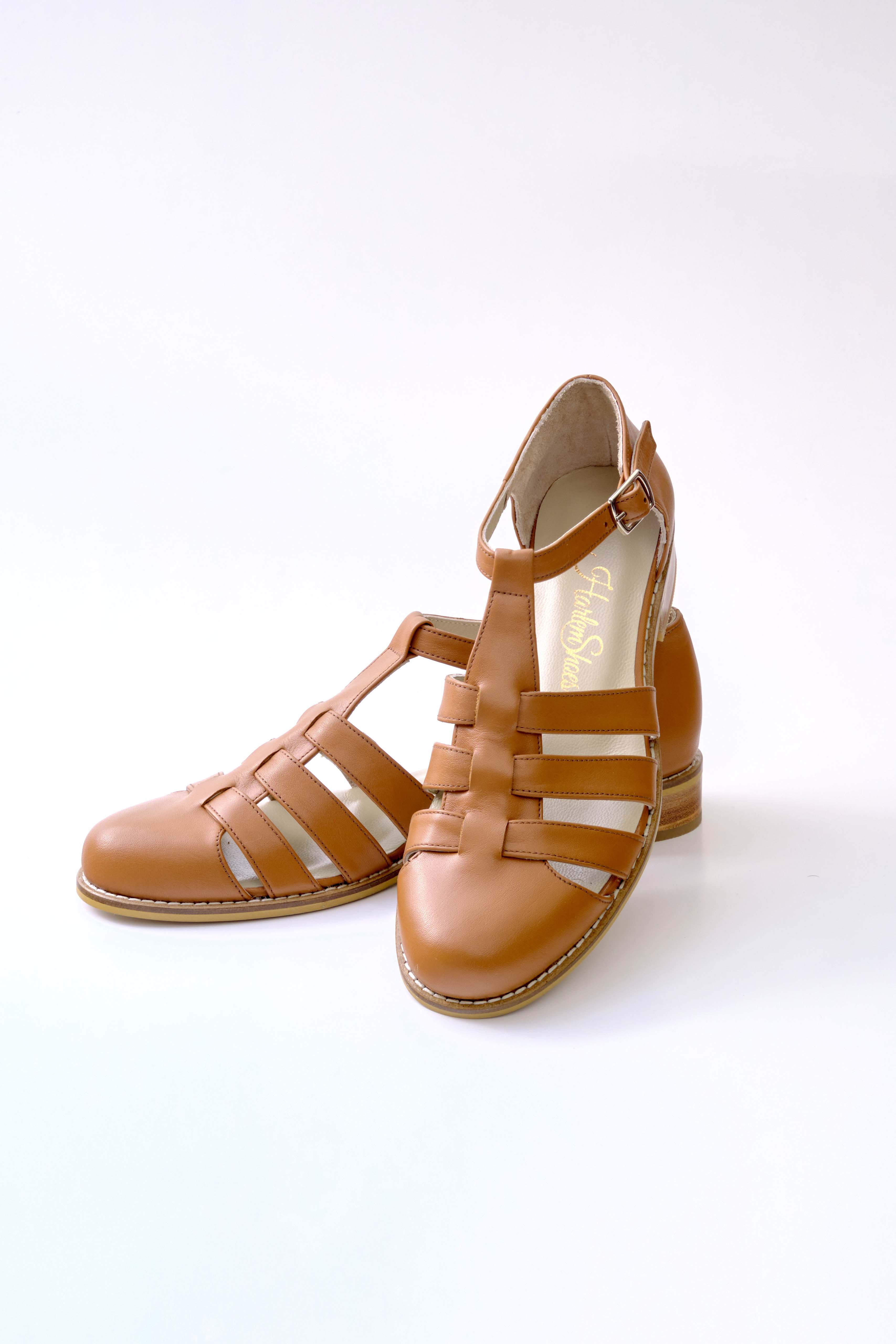 Sandals Light Brown Leather 2 cm heel