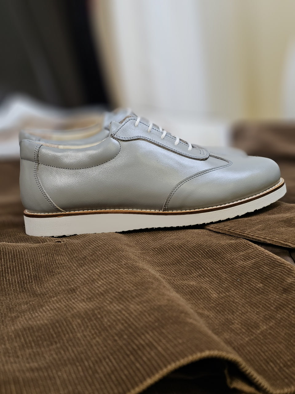 New York Grey Leather