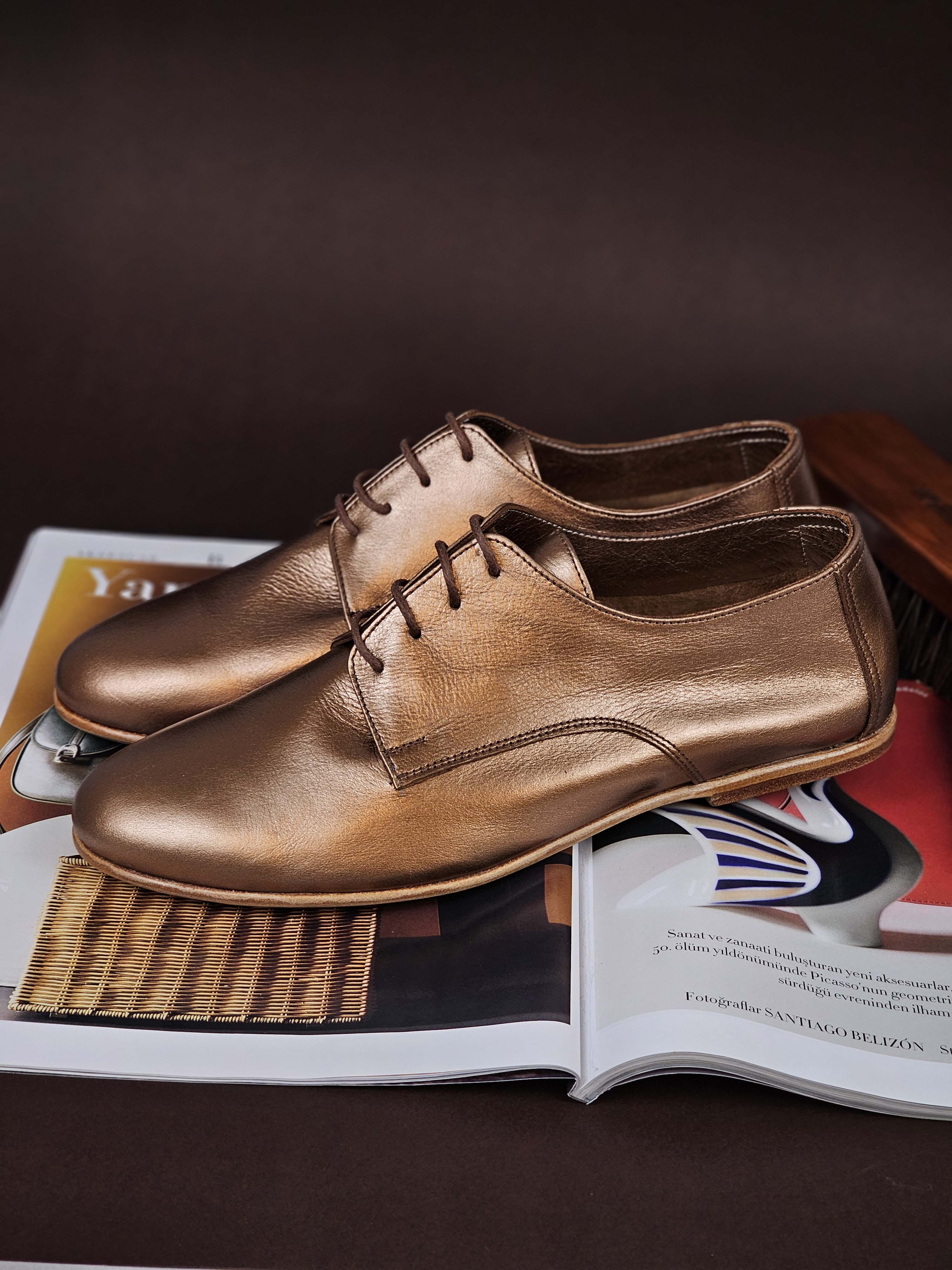 Frankie 45 Mules in Metallic Leather
