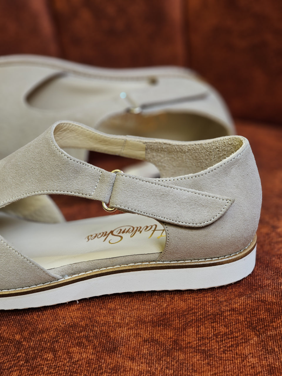 Milan Soft Grey Suede with Eva sole