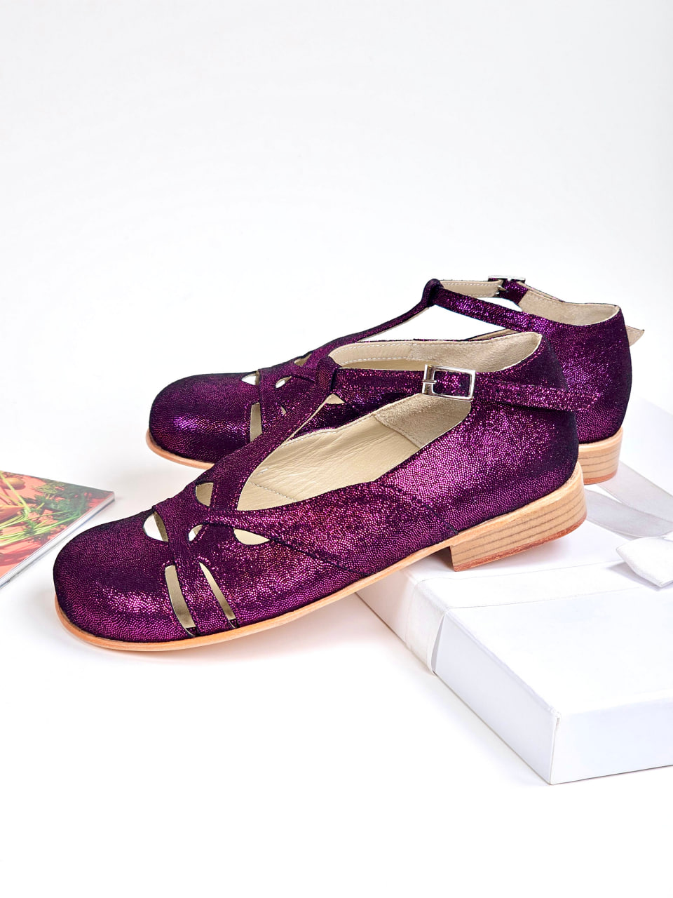 Barefoot Spring Violet Rain Suede 2 cm heel