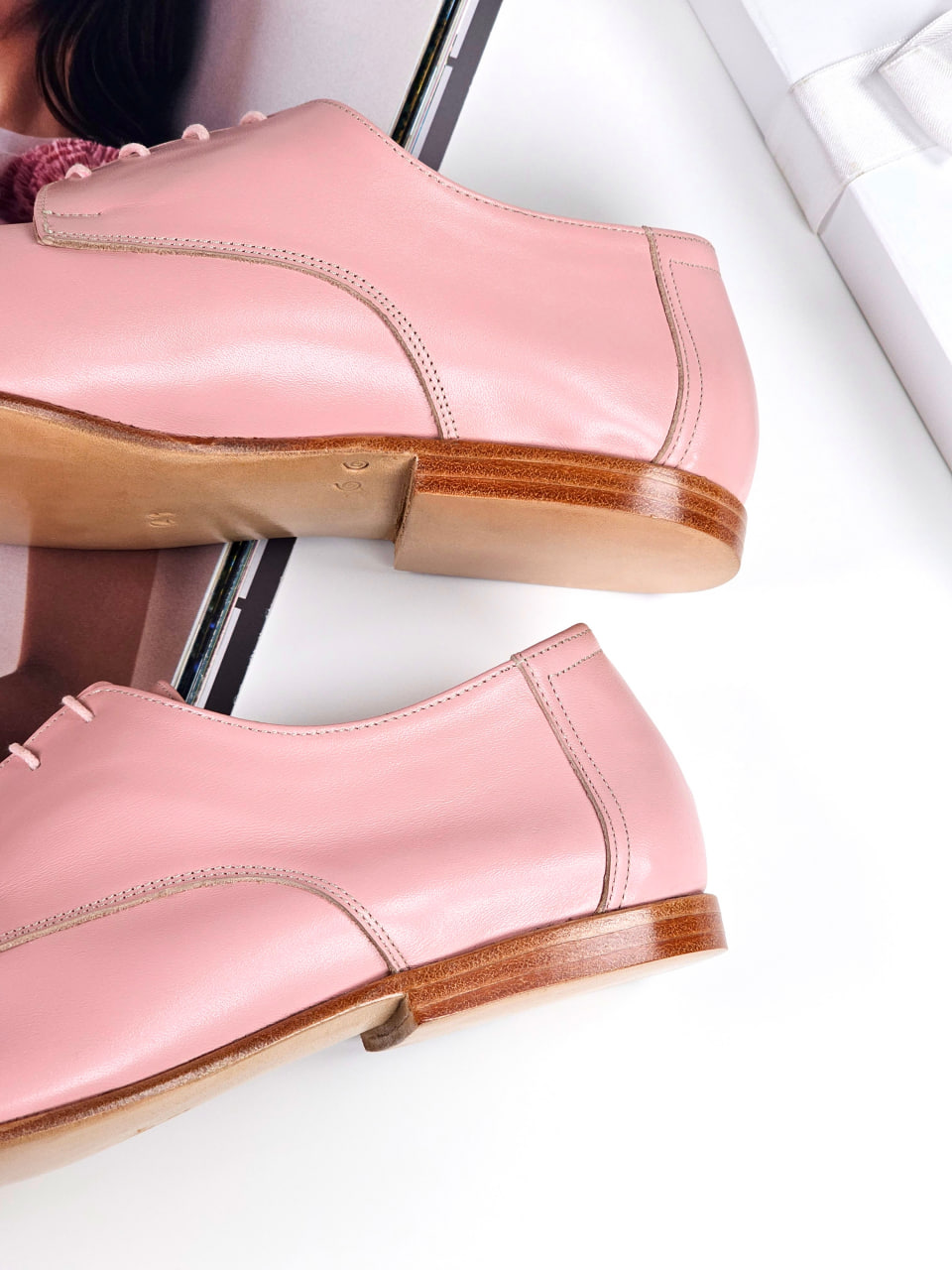 Frankie Soft Pink Leather 1 cm